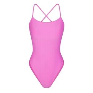 NWT SKIMS Recycled Swim Cami One Piece Swimsuit Neon Orchid